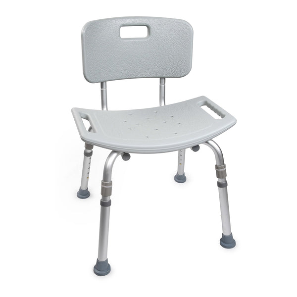 McKesson Bath Bench Without Arms Aluminum Frame Removable Backrest 19-1/4 Inch Seat Width 300 lbs. Weight Capacity (1073631_CS) 4/CS
