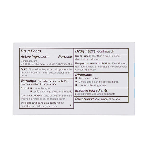 McKesson Antiseptic Skin Towelette Individual Packet Unscented 100 Count (865276_CS) 1000/CS