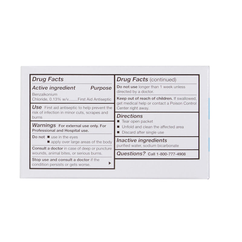 McKesson Antiseptic Skin Towelette Individual Packet Unscented 100 Count (865276_CS) 1000/CS