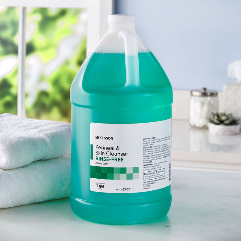 McKesson Rinse-Free Perineal Wash Liquid 1 gal. Jug Herbal Scent (579394_GL) 1/GL