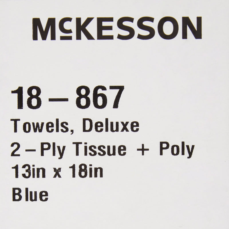 McKesson Procedure Towel 13 W X 18 L Inch Blue NonSterile (164752_CS) 500/CS