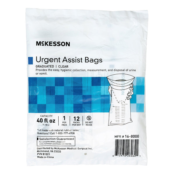 McKesson Emesis Bag 40 oz. Clear (1196429_BG) 12/BG