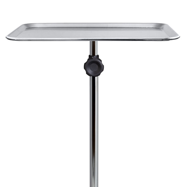 McKesson Mobile Instrument Stand Hand Operated Single Post 5-Leg Base Small Tray (1215721_CS) 1/CS