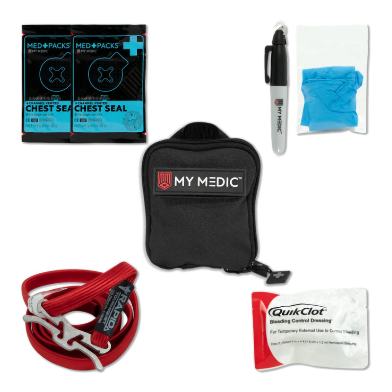 My Medic™ Everyday Carry First Aid Kit Black Rubber Case (1207731_EA) 1/EA