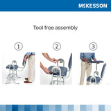 McKesson Blood Drawing Chair 1 Fixed Armrest, 1 Flip Up Armrest Gray (485313_EA) 1/EA