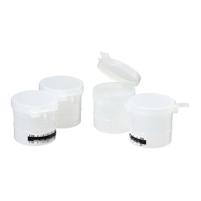 Thermo Scientific™ Capitol Vial Specimen Container with Temperature Strip 48 X 52 mm 90 mL (3 oz.) Flip Top Cap Patient Information NonSterile (1110412_EA) 1/EA