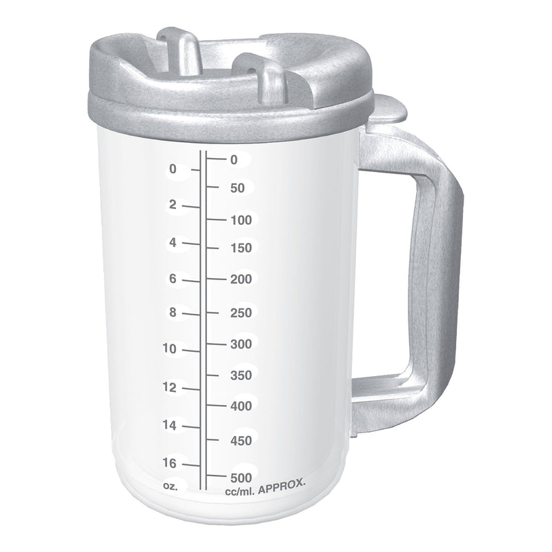 Whirley-DrinkWorks!™ Insulated Drinking Mug 20 oz. Clear Cup / Granite Lid Plastic Reusable (570986_EA) 1/EA