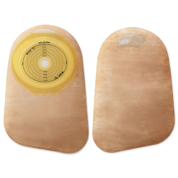 Premier™ Ostomy Pouch One-Piece System 9 Inch Length Flat, Pre-Cut 1-3/8 Inch Stoma Closed End (495235_BX) 30/BX
