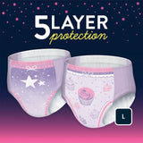 GoodNites® Female Youth Absorbent Underwear Pull On with Tear Away Seams Large Disposable Heavy Absorbency (1184207_CS) 34/CS