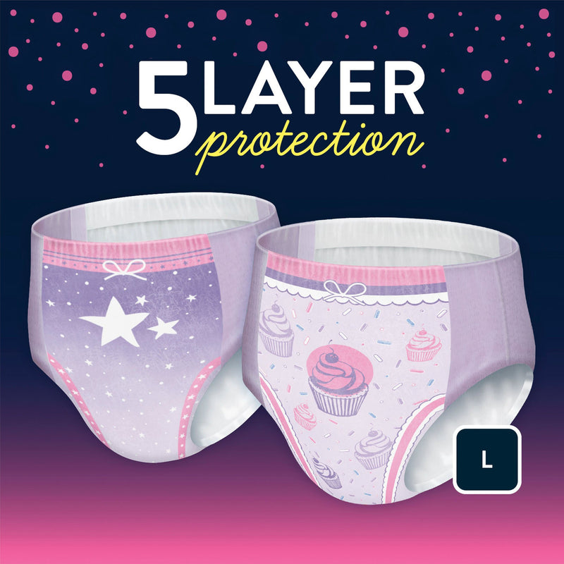 GoodNites® Female Youth Absorbent Underwear Pull On with Tear Away Seams Large Disposable Heavy Absorbency (1184207_CS) 34/CS