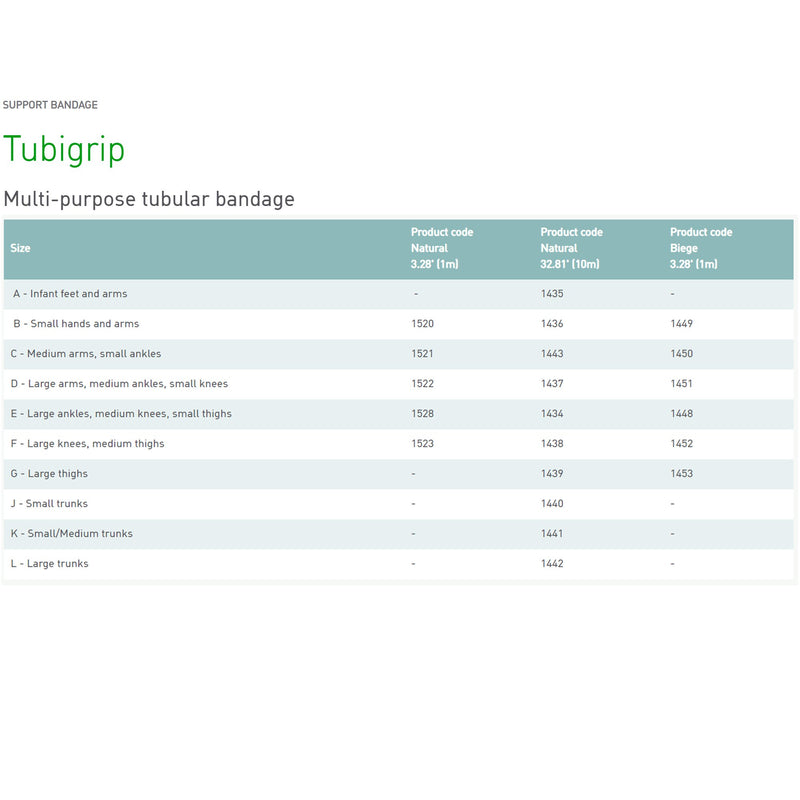 Tubigrip® Elastic Tubular Support Bandage 2-3/4 Inch X 1 Yard Medium Arm / Small Ankle Pull On Natural NonSterile Size C Standard Compression (731266_BX) 12/BX
