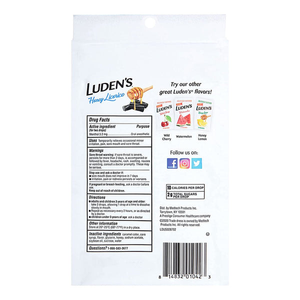 Luden's® Sore Throat Relief 3.2 mg Strength Lozenge 30 per Bag (1211521_BG) 30/BG