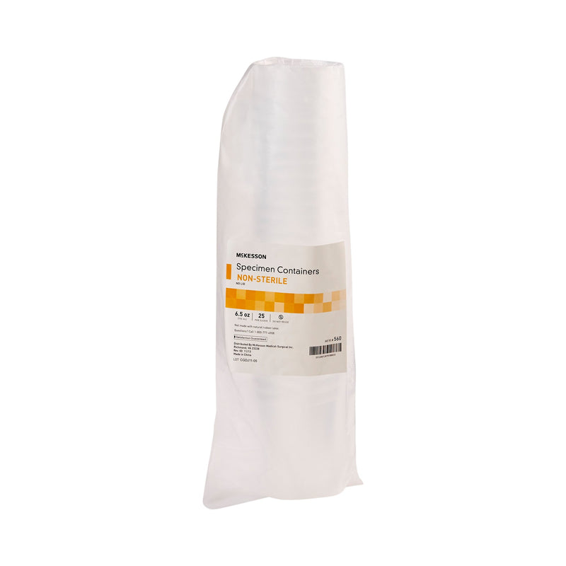 McKesson Specimen Container 192 mL (6.5 oz.) Without Closure NonSterile (911825_BX) 1/BX