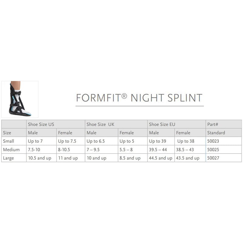 Ossur® FormFit® Night Splint Medium Adjustable Strap / Buckle Closure Male 7-1/2 to 10 / Female 8 to 10-1/2 Foot (624265_EA) 1/EA