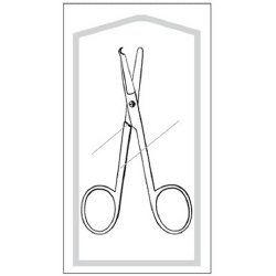Econo Sterile™ Stitch Scissors Spencer-Littauer 3-1/2 Inch Length Floor / Office Grade Pakistani Stainless Steel Sterile Finger Ring Handle Straight Blunt Tip / Blunt Tip (362821_EA) 1/EA