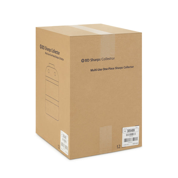 BD™ Sharps Container Red Base 11-1/2 H X 9-2/5 W X 5-3/10 D Inch Vertical Entry 1.725 Gallon (140599_EA) 1/EA