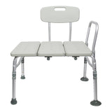 McKesson Knocked Down Bath Transfer Bench Removable Arm Rail 17-1/2 to 22-1/2 Inch Seat Height 400 lbs. Weight Capacity (1065210_EA) 1/EA