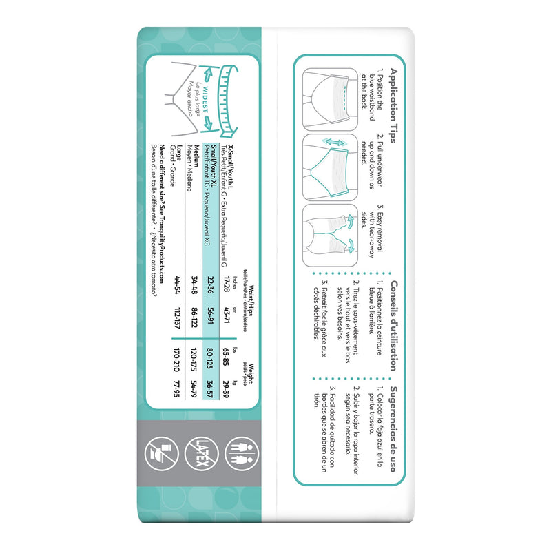 Tranquility® Essential Unisex Adult Absorbent Underwear Pull On with Tear Away Seams Small Disposable Heavy Absorbency (665239_BG) 22/BG