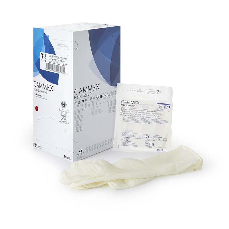 GAMMEX® Non-Latex PI Surgical Glove Size 7.5 Sterile Polyisoprene Standard Cuff Length Micro-Textured White Chemo Tested (765479_CS) 200/CS