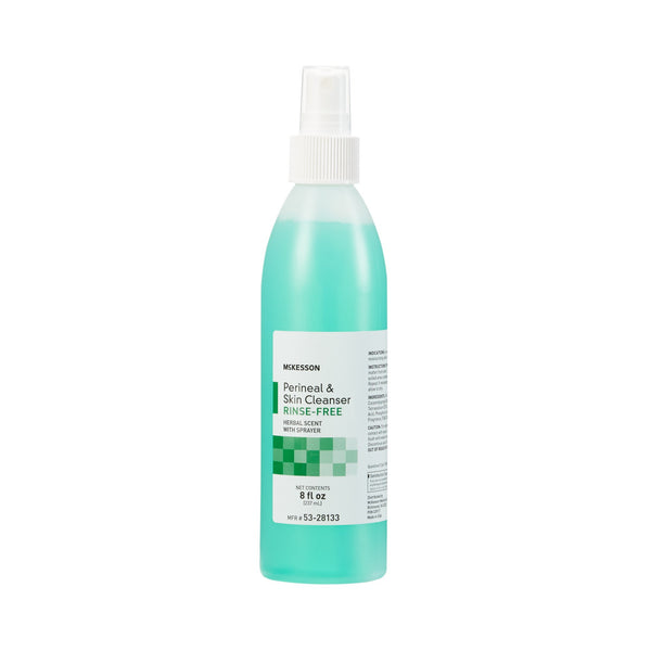 McKesson Rinse-Free Perineal Wash Liquid 8 oz. Pump Bottle Herbal Scent (579395_EA) 1/EA