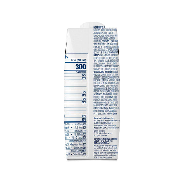 Kate Farms Glucose Support 1.2 Oral Supplement Vanilla Flavor Liquid 8.45 oz. Carton (1184937_CS) 12/CS