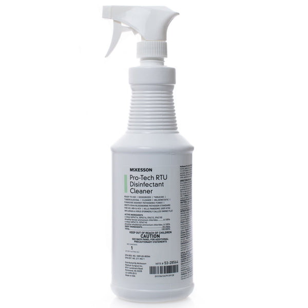 McKesson Pro-Tech Surface Disinfectant Cleaner Quaternary Based J-Fill® Dispensing Systems Liquid 32 oz. Bottle Floral Scent NonSterile (484484_CS) 12/CS