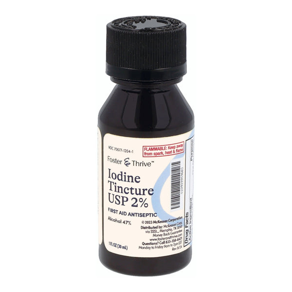 Foster & Thrive™ Antiseptic Iodine Tincture Topical Liquid 1 oz. Bottle (1246741_EA) 1/EA