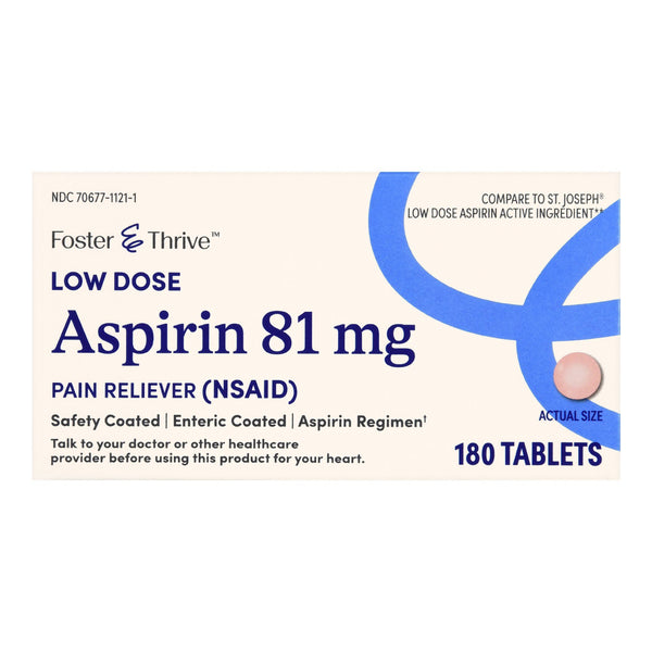 Foster & Thrive™ Pain Relief 81 mg Strength Aspirin Tablet 180 per Bottle (1238965_BT) 1/BT