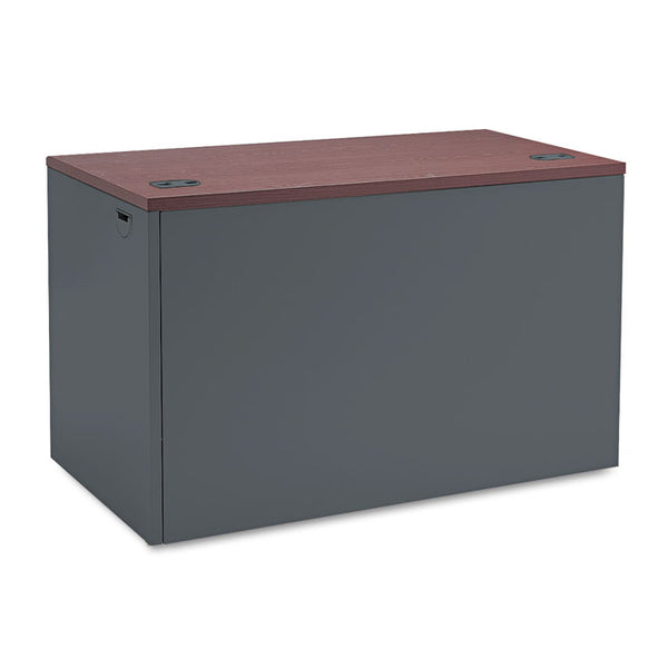 HON® 38000 Series Flush Return, Right, 48w x 24d x 29.5h, Mahogany/Charcoal (HON38215RNS)