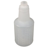 Impact® Contour® Graduated Bottle w/ Anti-Backoff, 24 oz, Translucent, 96/Case (IMP5024AB) Case of 96