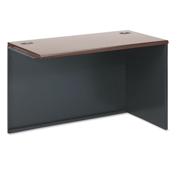 HON® 38000 Series Return Shell, Right, 48w x 24d x 29.5h, Mahogany/Charcoal (HON38943RNS)