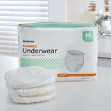 McKesson Classic Unisex Adult Absorbent Underwear Pull On with Tear Away Seams Medium Disposable Light Absorbency (884177_CS) 4/CS