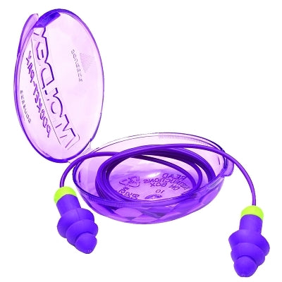Moldex Rockets Reusable Earplugs, Corded, 27NRR, Purple/Bright Green, 50 Pairs/Box (507-6405) 50 Pairs