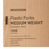 McKesson Fork Medium Weight White Polypropylene (959243_CS) 1000/CS