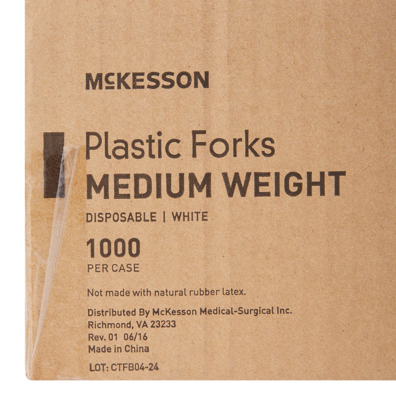 McKesson Fork Medium Weight White Polypropylene (959243_CS) 1000/CS