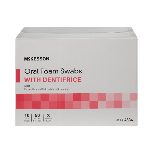 McKesson Oral Swab Dentifrice Foam Tip 10 per Pack (862155_PK) 1/PK