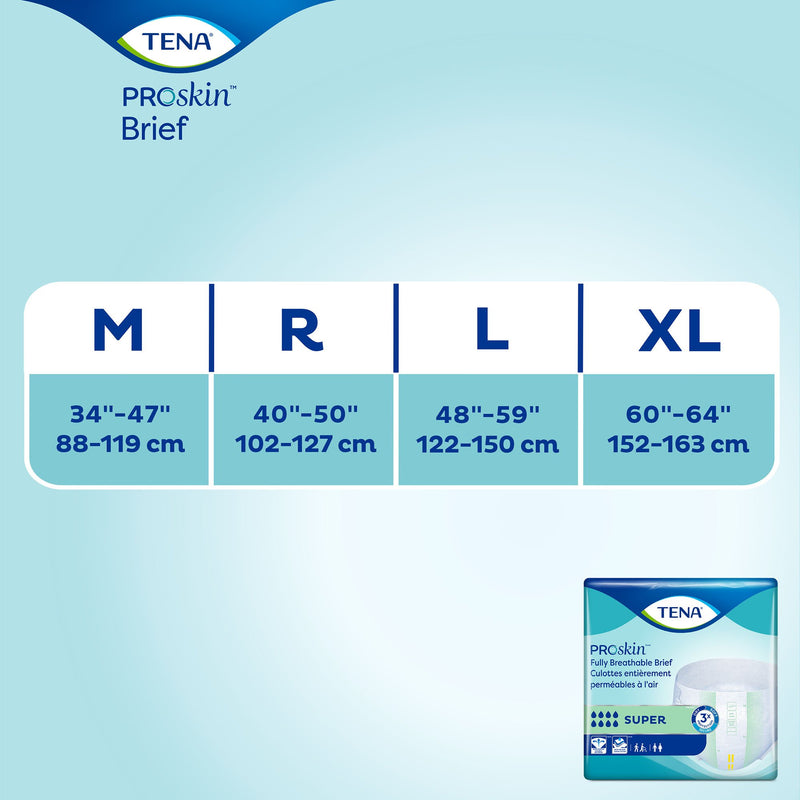 TENA ProSkin™ Super Unisex Adult Incontinence Brief Large Disposable Heavy Absorbency (351176_CS) 56/CS
