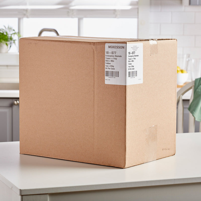 McKesson Emergency Blanket 56 X 90 Inch Tissue / Poly Laminate 10 oz. (440936_CS) 24/CS