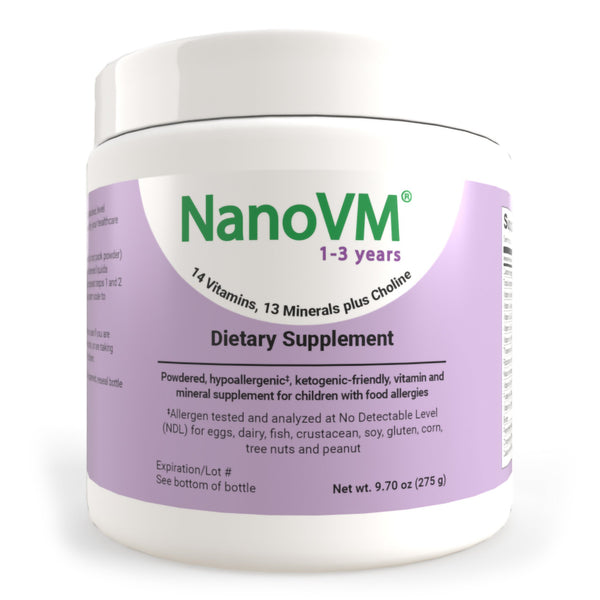 NanoVM® 1 - 3 Years Pediatric Oral Supplement Unflavored 275 Gram Jar Powder Vitamins / Minerals Food Allergies (923964_BT) 1/BT
