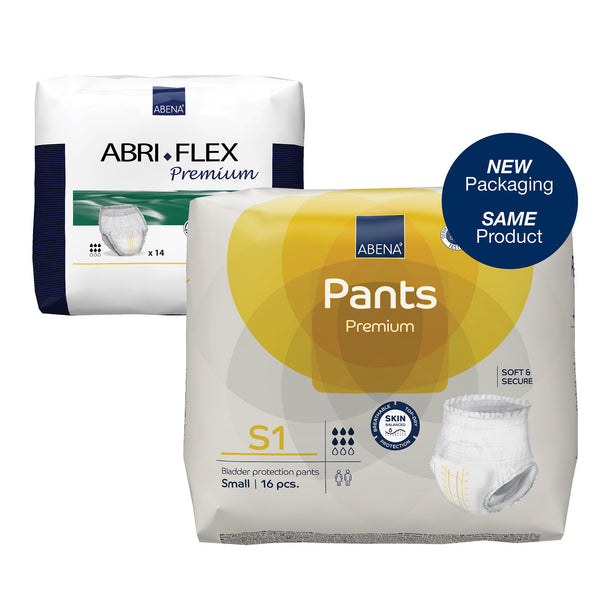 Abena® Premium Pants S1 Unisex Adult Absorbent Underwear Pull On with Tear Away Seams Small Disposable Heavy Absorbency (1218226_PK) 16/PK