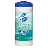 Touch Point® Touch Screen Wipes, 6.7"x6.7", 60/canister, 12 canisters/Case (HOS51260TP) Case of 12 Canisters