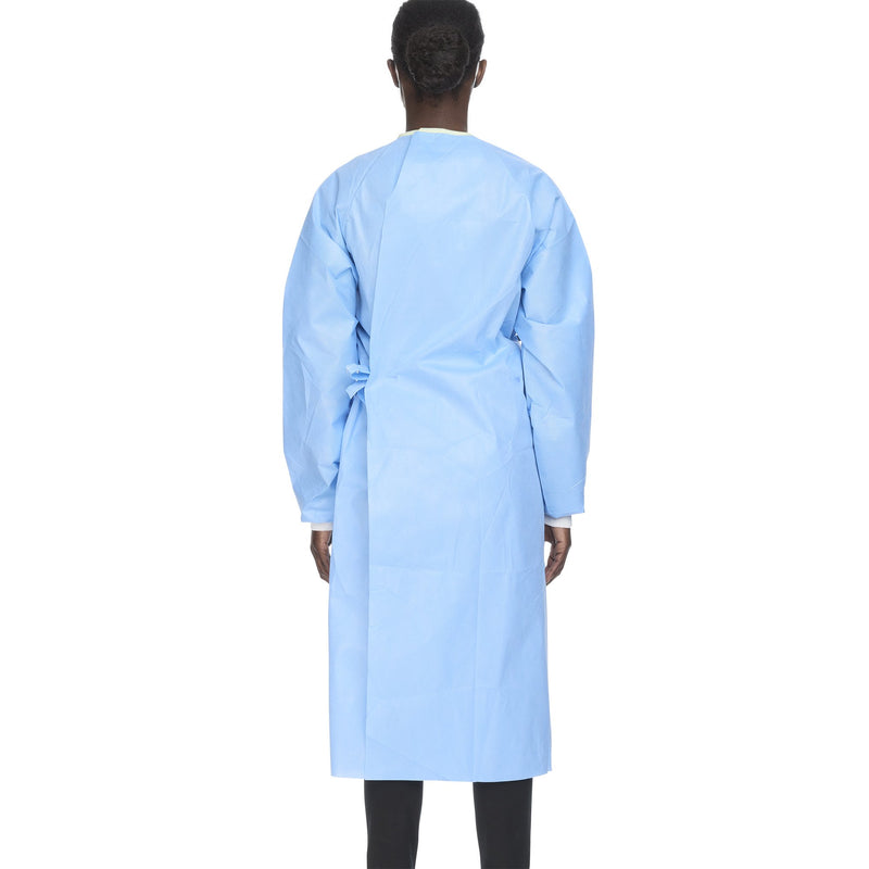 ULTRA Non-Reinforced Surgical Gown with Towel Large Blue Sterile AAMI Level 3 Disposable (217165_CS) 32/CS