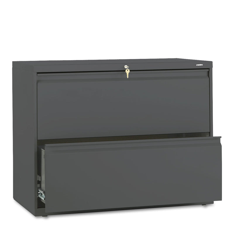 HON® Brigade 800 Series Lateral File, 2 Legal/Letter-Size File Drawers, Charcoal, 36" x 18" x 28" (HON882LS) Each