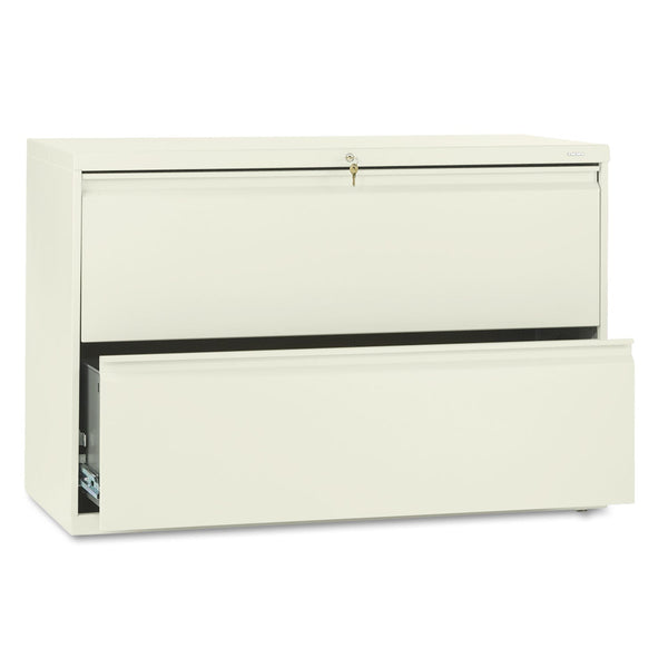 HON® Brigade 800 Series Lateral File, 2 Legal/Letter-Size File Drawers, Putty, 42" x 18" x 28" (HON892LL)