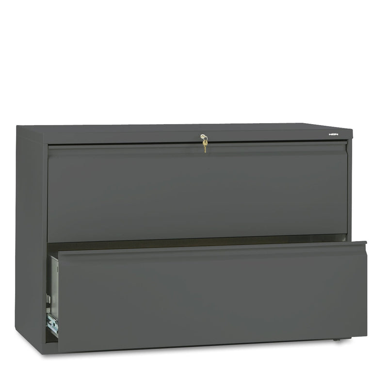 HON® Brigade 800 Series Lateral File, 2 Legal/Letter-Size File Drawers, Charcoal, 42" x 18" x 28" (HON892LS) Each