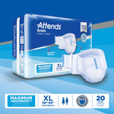 Attends® Unisex Incontinence Brief X-Large Disposable Heavy Absorbency (959160_CS) 60/CS