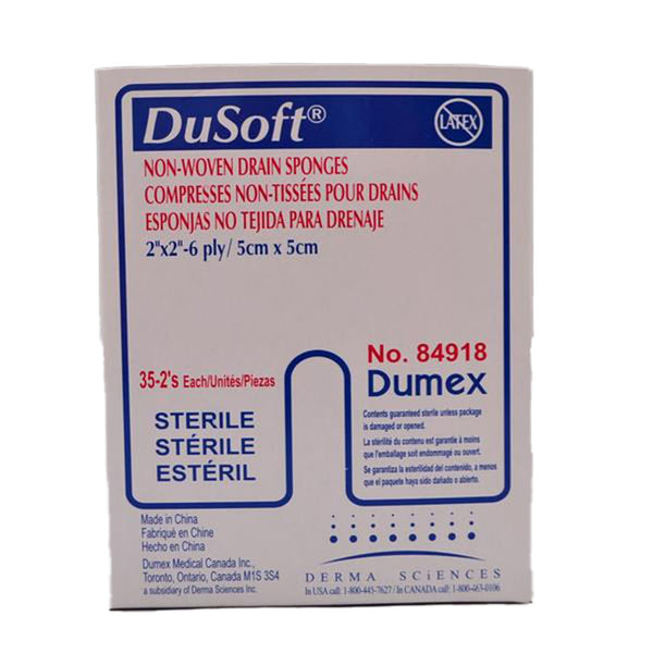 DuSoft® I.V. Sponge 2 X 2 Inch 6-Ply Sterile 2 per Pack (645800_EA) 1/EA