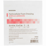 McKesson Foam Dressing 4 X 4 Inch With Border Film Backing Acrylic Adhesive Square Sterile (1138281_CS) 100/CS