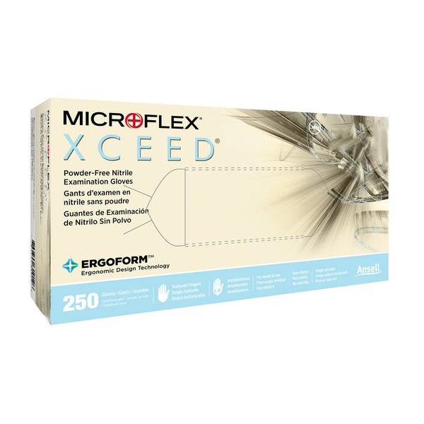 XCEED™ Exam Glove Large NonSterile Nitrile Standard Cuff Length Textured Fingertips Blue Not Rated (763378_BX) 250/BX