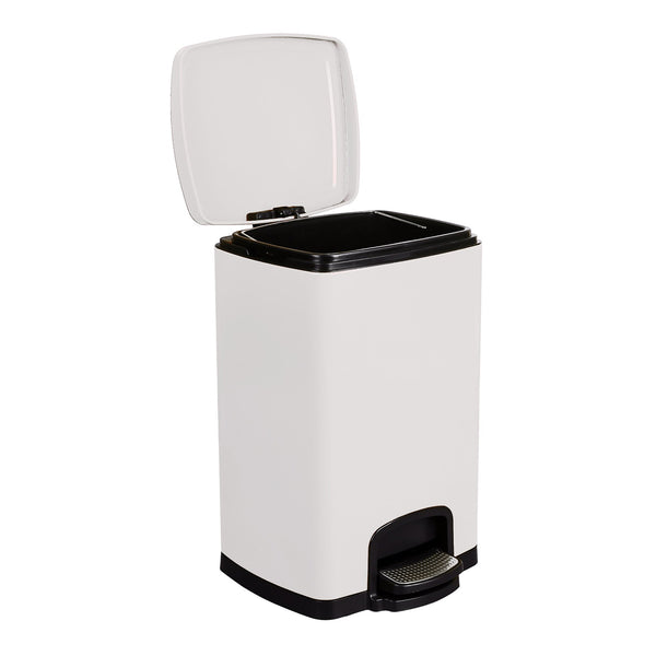 McKesson Trash Can 20 Quart / 5 gal. White Metal Square (1223684_CS) 1/CS